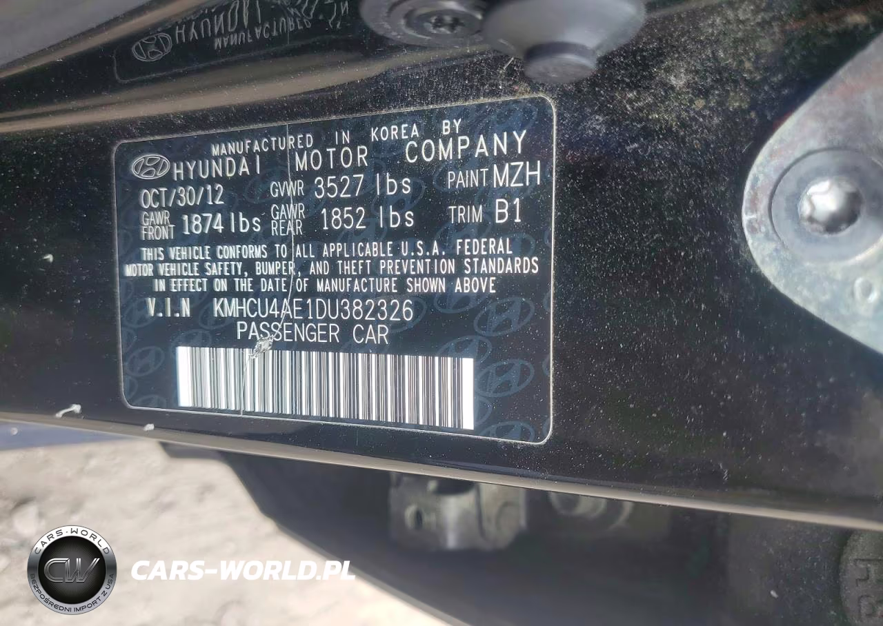 2013 Hyundai Accent Gls VIN:KMHCU4AE1DU382326 - 12