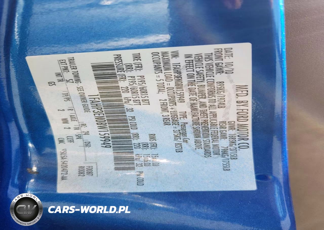 2011 Ford Focus S VIN:1FAHP3EN0BW159949 - 12