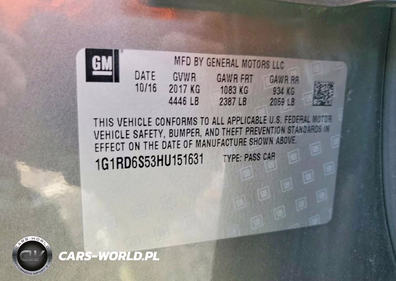 2017 Chevrolet Volt Premier VIN:1G1RD6S53HU151631 - 13