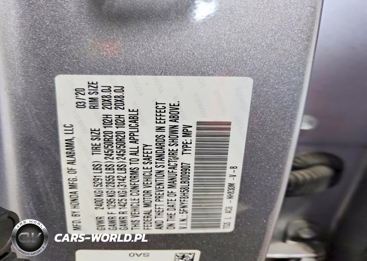 2020 Honda Passport Exl VIN:5FNYF8H58LB009907 - 13