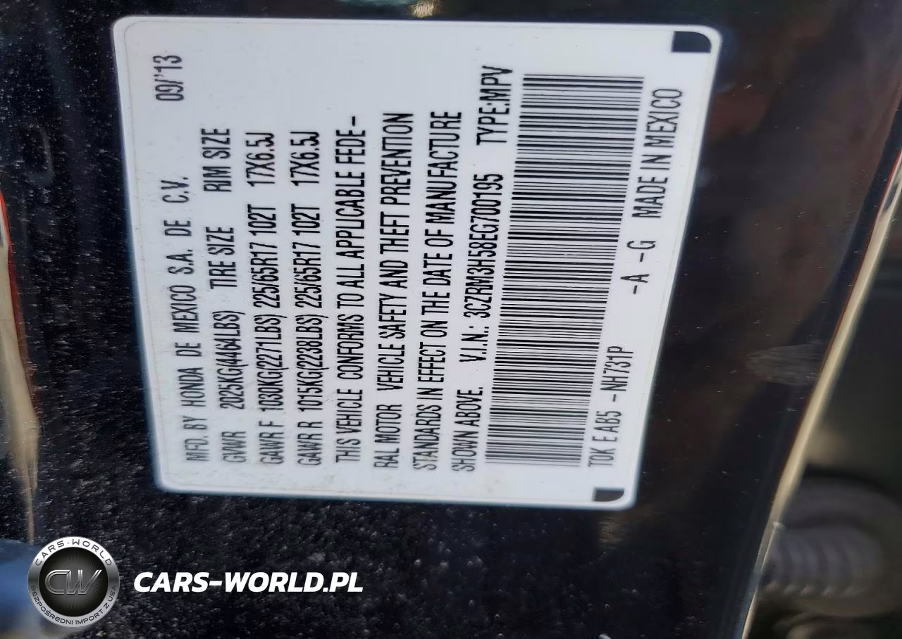 2014 Honda Cr-V Ex VIN:3CZRM3H58EG700195 - 13