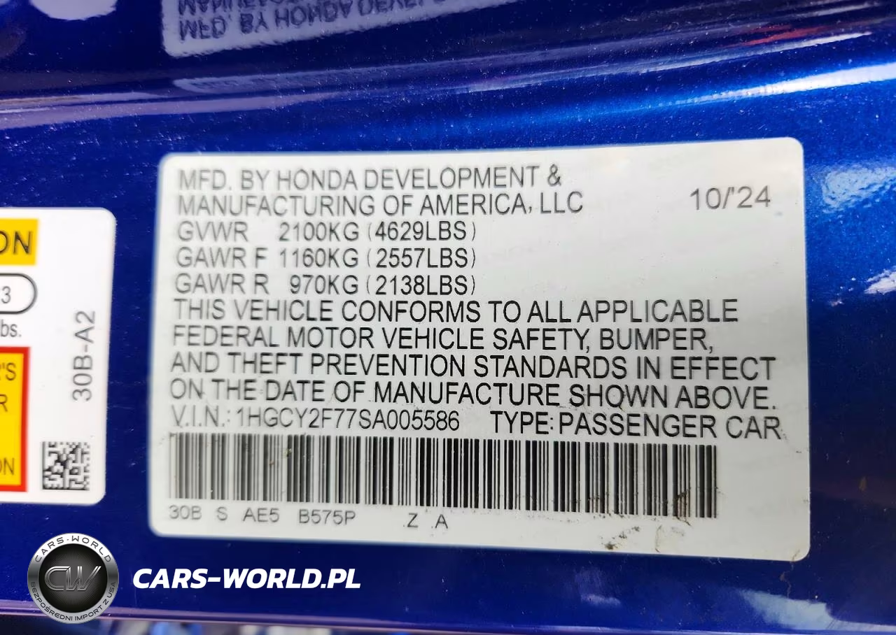 2025 Honda Accord Hybrid Sport-L VIN:1HGCY2F77SA005586 - 12
