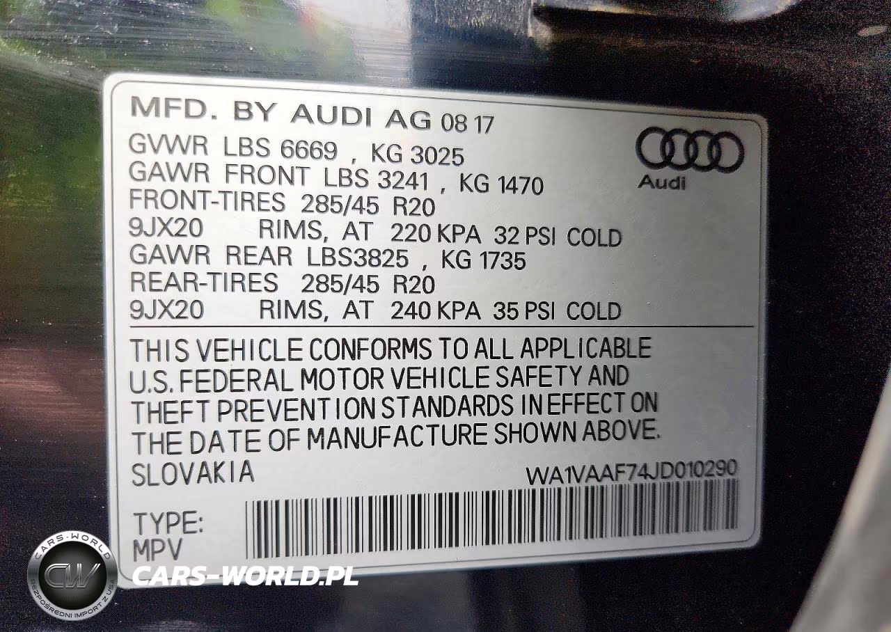 2018 Audi Q7 Prestige VIN:WA1VAAF74JD010290 - 13