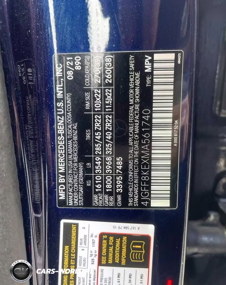 2021 Mercedes-Benz Gls 63 Amg 4Matic VIN:4JGFF8KEXMA561740 - 12