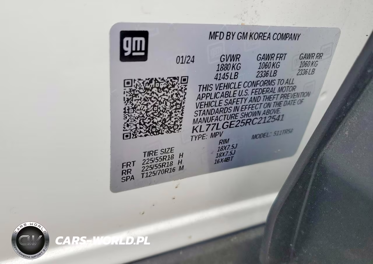 2024 Chevrolet Trax 1Rs VIN:KL77LGE25RC212541 - 13
