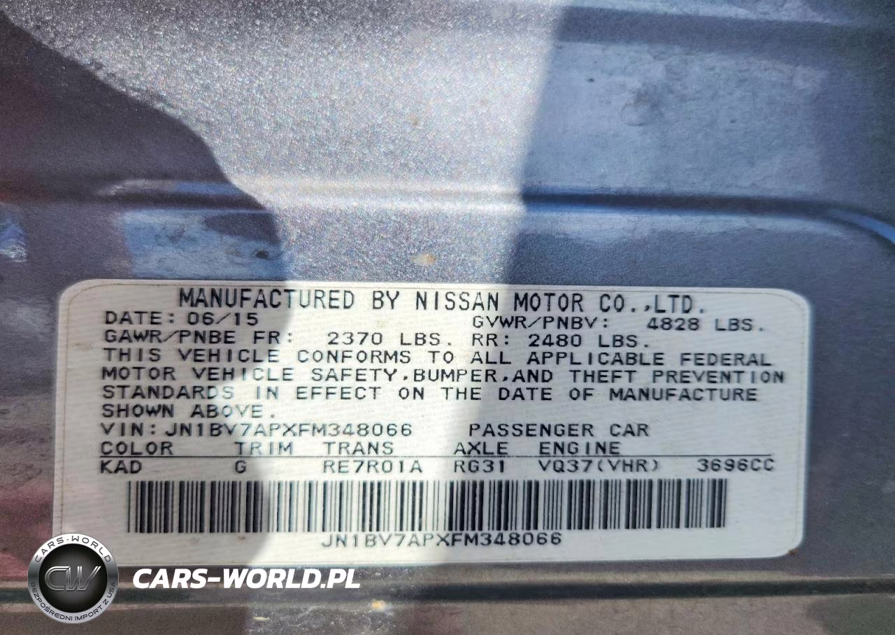 2015 Infiniti Q50 Base VIN:JN1BV7APXFM348066 - 12