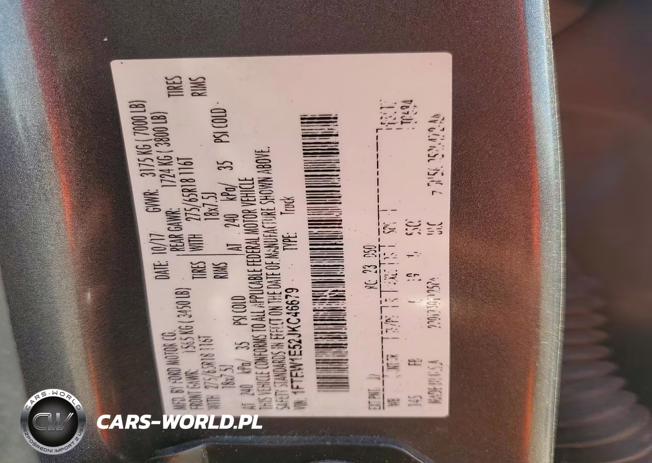 2018 Ford F150 Supercrew VIN:1FTEW1E52JKC46679 - 12