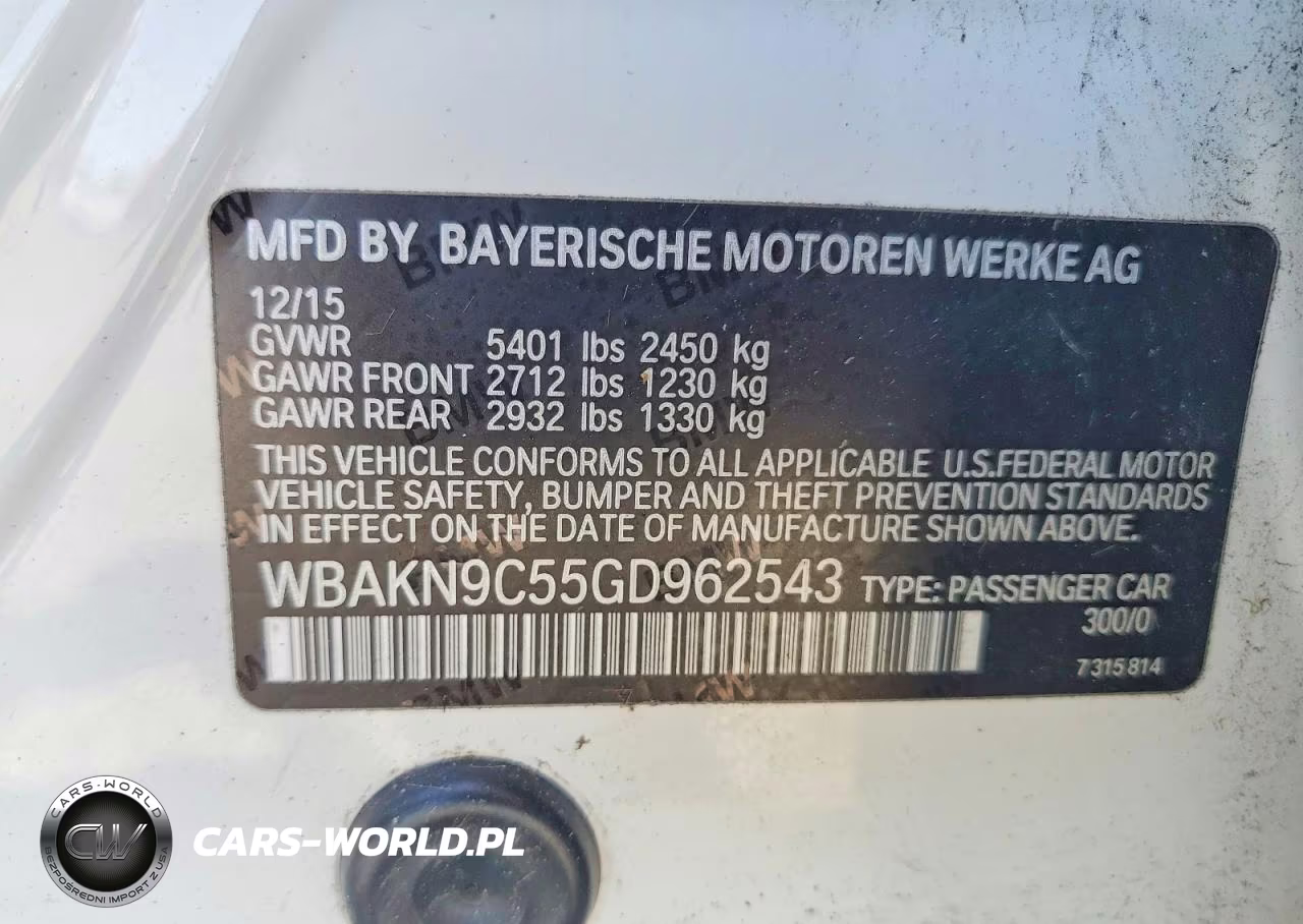 2016 BMW 550 I VIN:WBAKN9C55GD962543 - 12