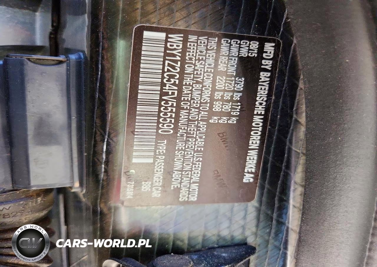 2015 BMW I3 VIN:WBY1Z2C54FV555590 - 12