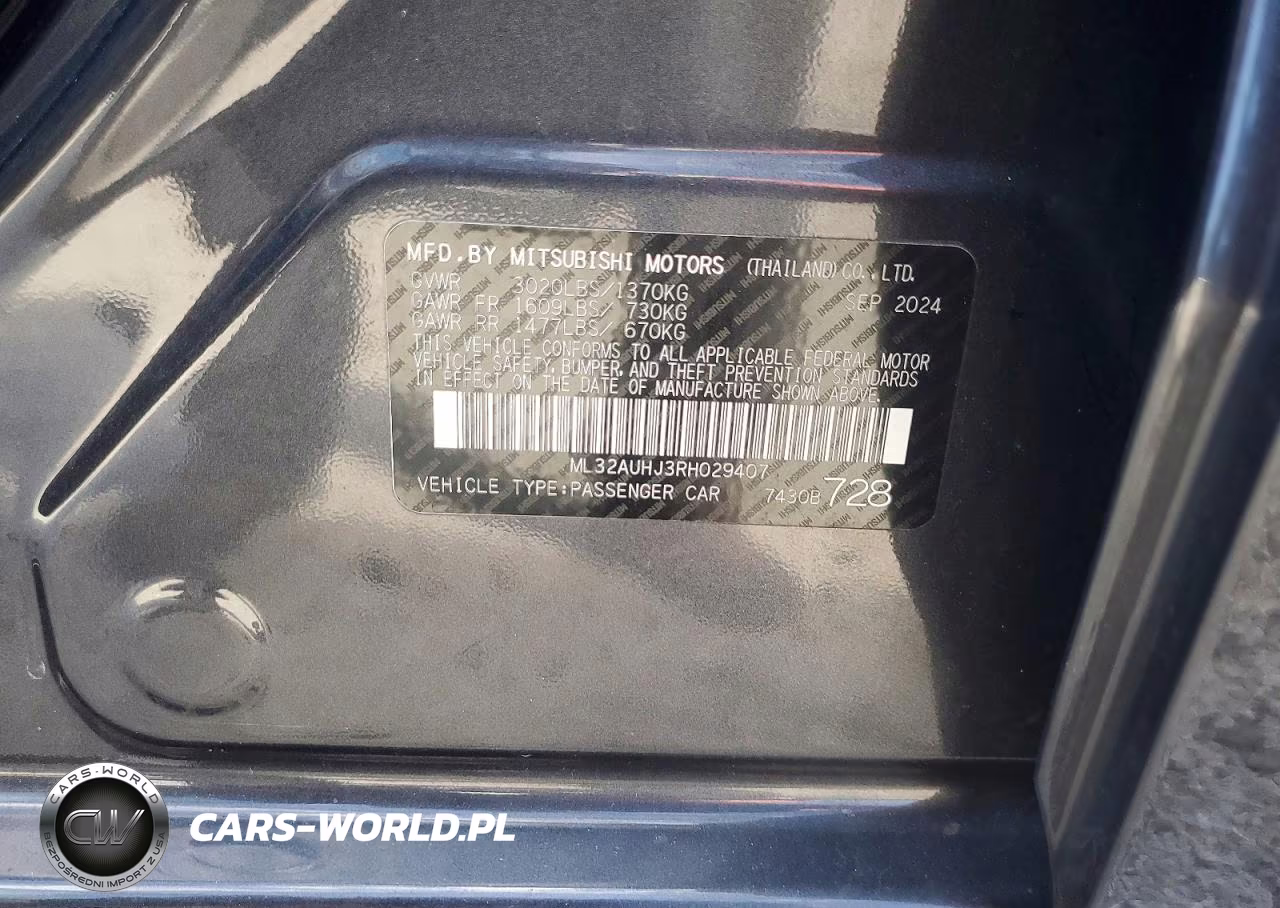 2024 Mitsubishi Mirage Es VIN:ML32AUHJ3RH029407 - 13