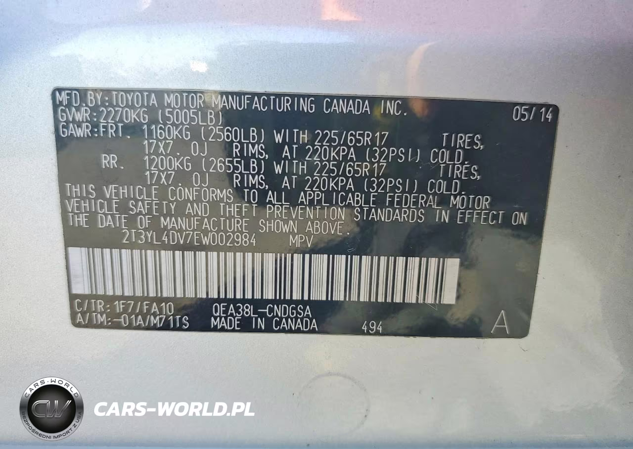 2014 Toyota Rav4 Ev Base VIN:2T3YL4DV7EW002984 - 13