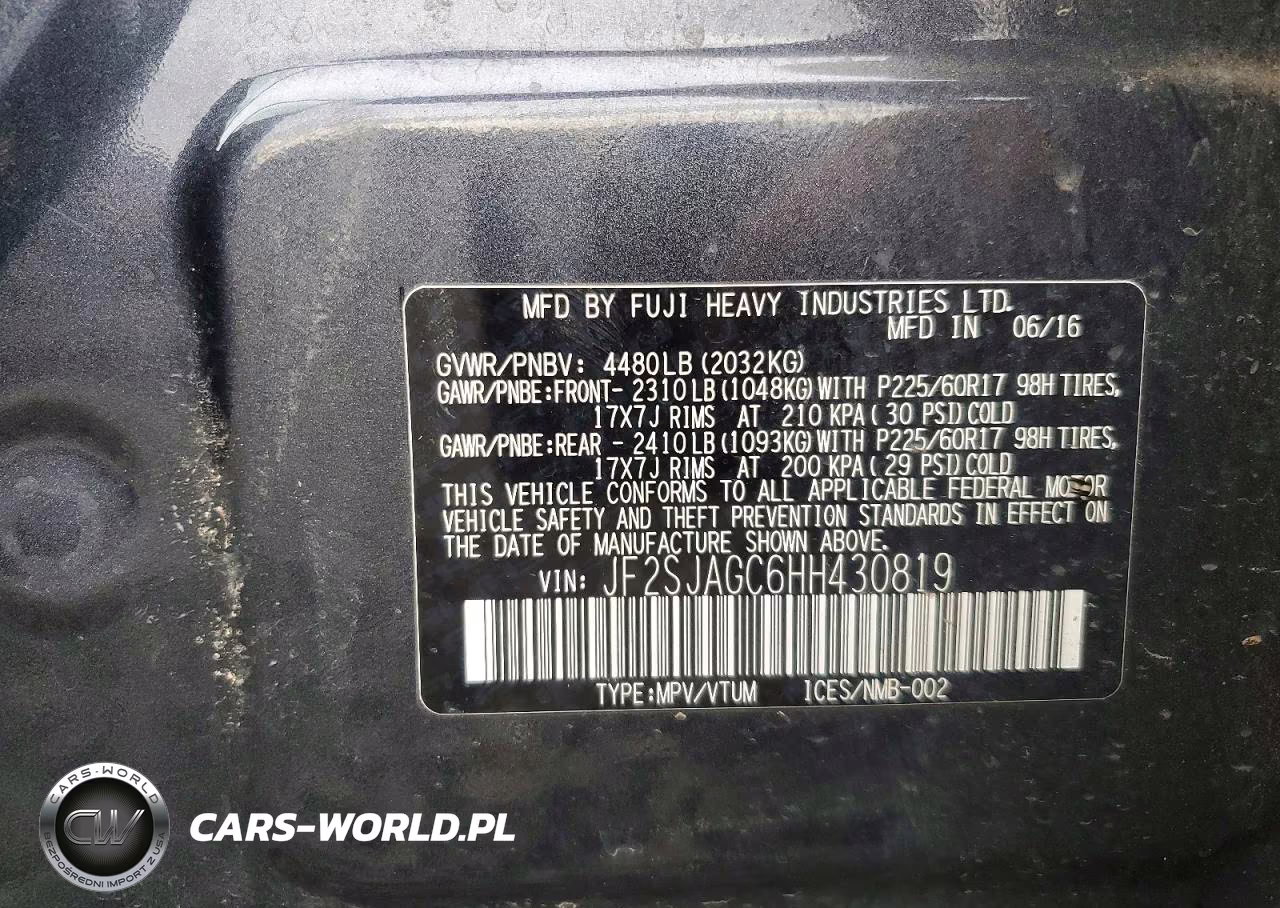 2017 Subaru Forester 2.5I Premium VIN:JF2SJAGC6HH430819 - 13