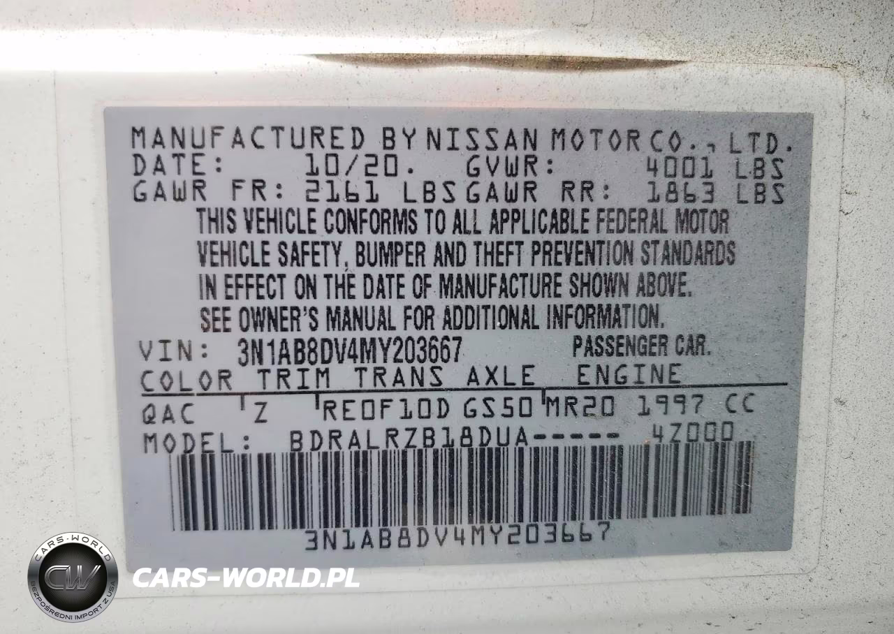 2021 Nissan Sentra Sr VIN:3N1AB8DV4MY203667 - 13