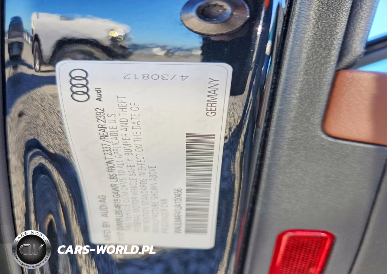 2018 Audi A4 Premium Plus VIN:WAULMAF41JA100456 - 13