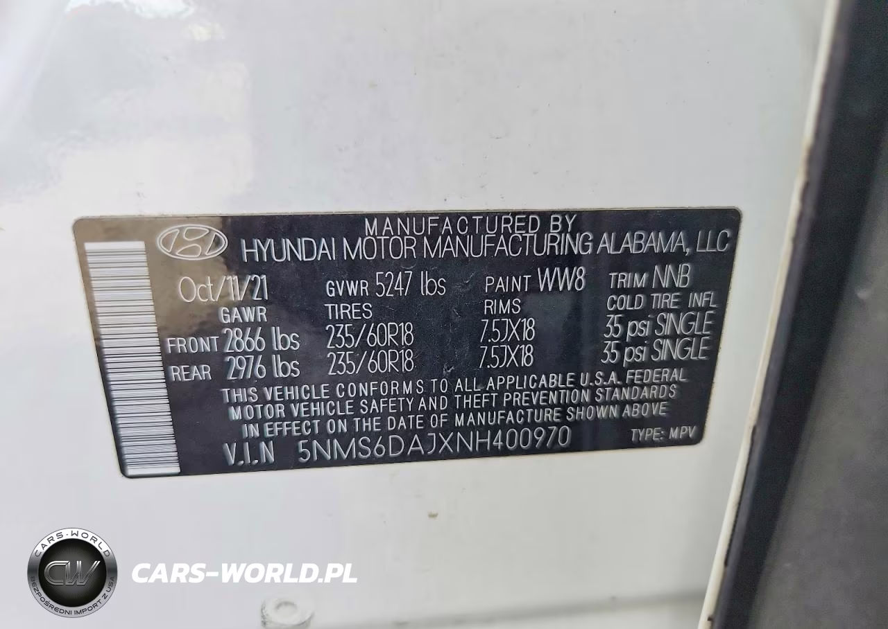2022 Hyundai Santa Fe Xrt VIN:5NMS6DAJXNH400970 - 13