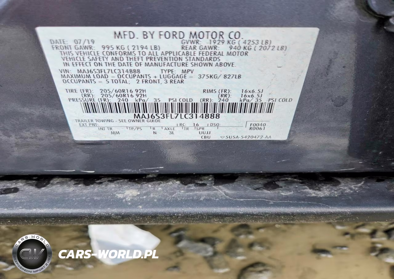 2020 Ford Ecosport S VIN:MAJ6S3FL7LC314888 - 12