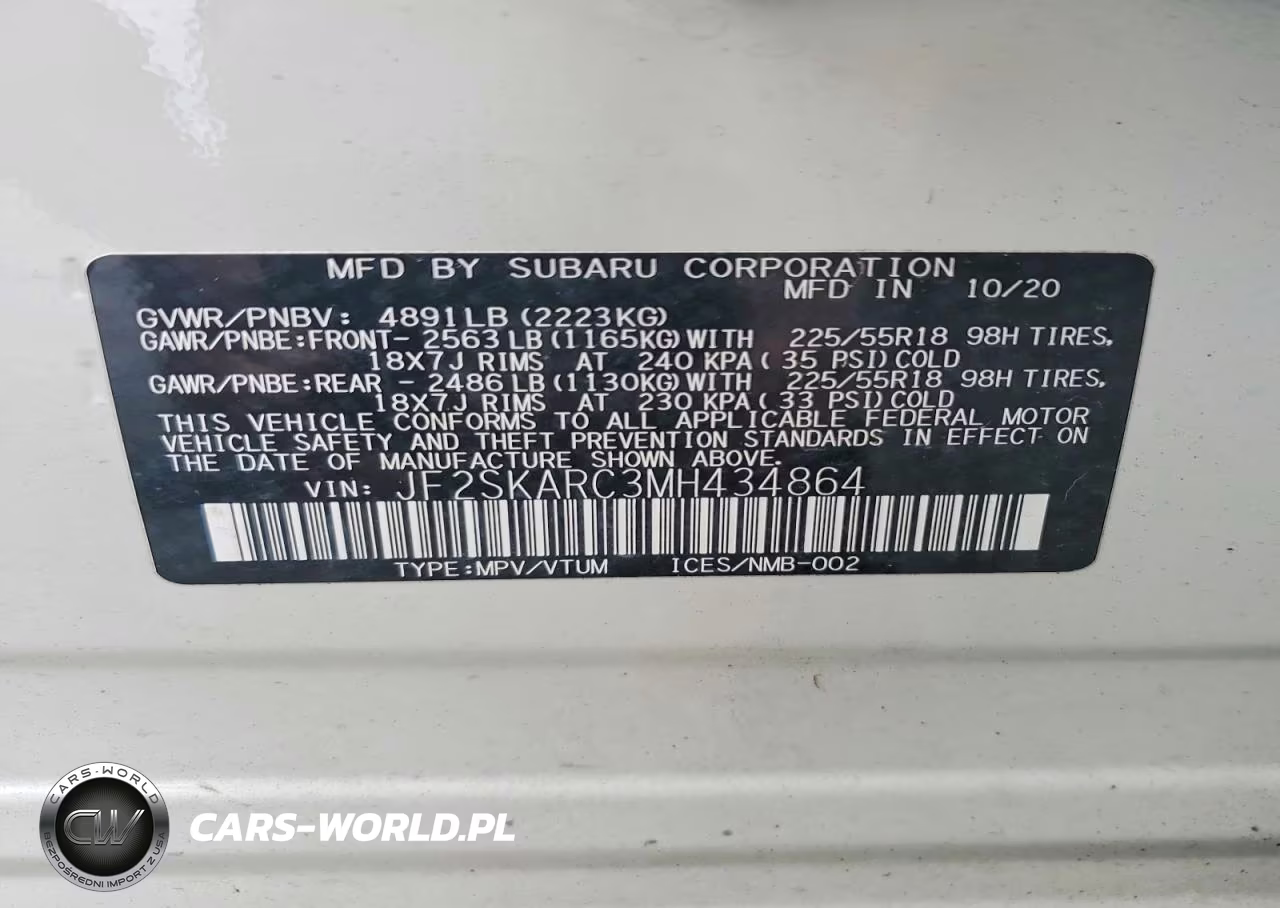2021 Subaru Forester Sport VIN:JF2SKARC3MH434864 - 12