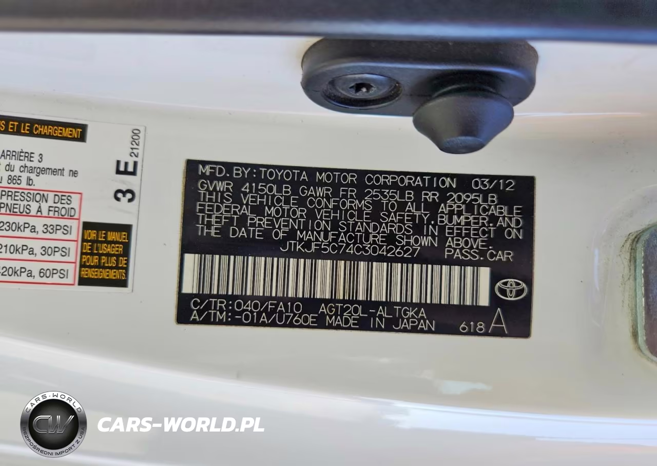 2012 Scion Tc Base VIN:JTKJF5C74C3042627 - 12