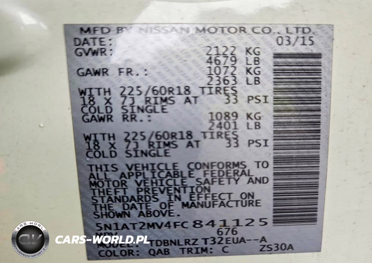 2015 Nissan Rogue Sl VIN:5N1AT2MV4FC841125 - 13