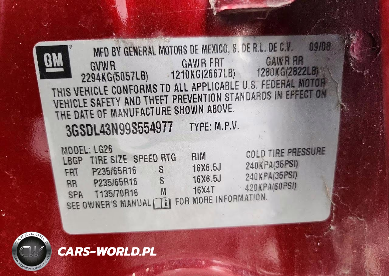 2009 Saturn Vue Xe VIN:3GSDL43N99S554977 - 12