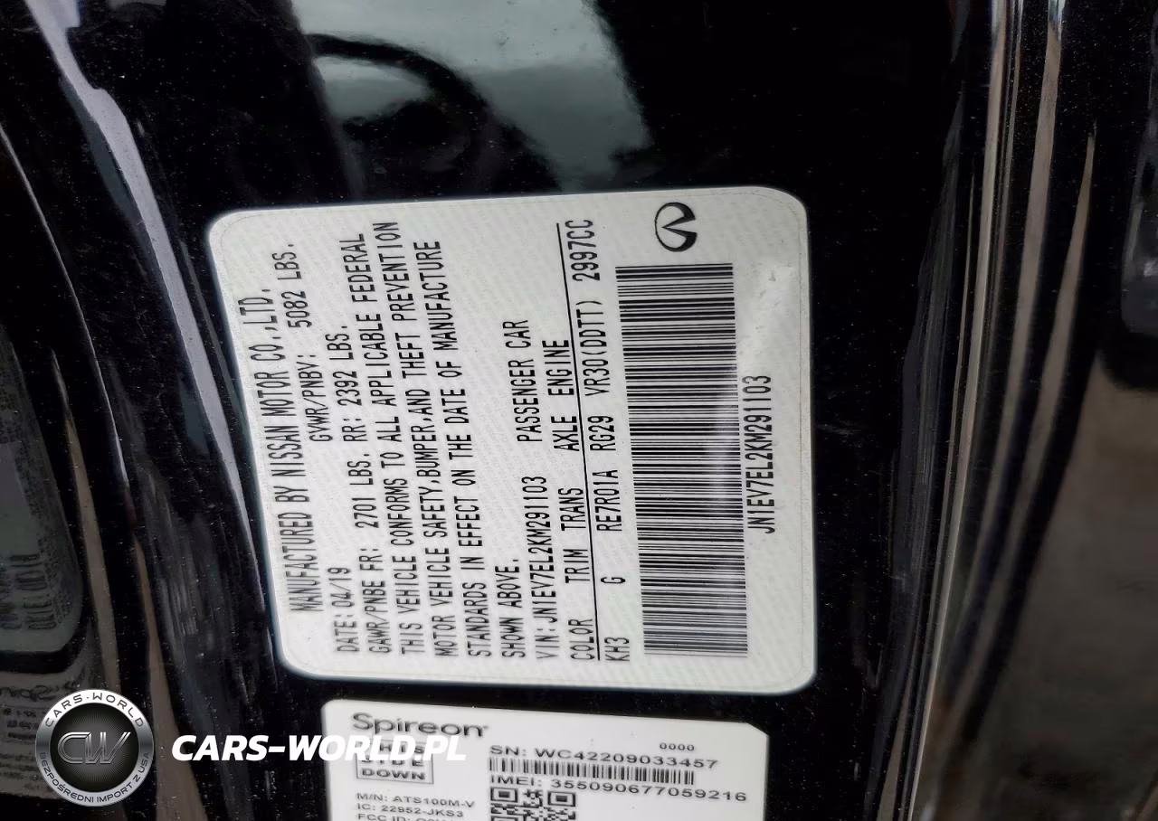 2019 Infiniti Q60 3.0T Luxe VIN:JN1EV7EL2KM291103 - 12