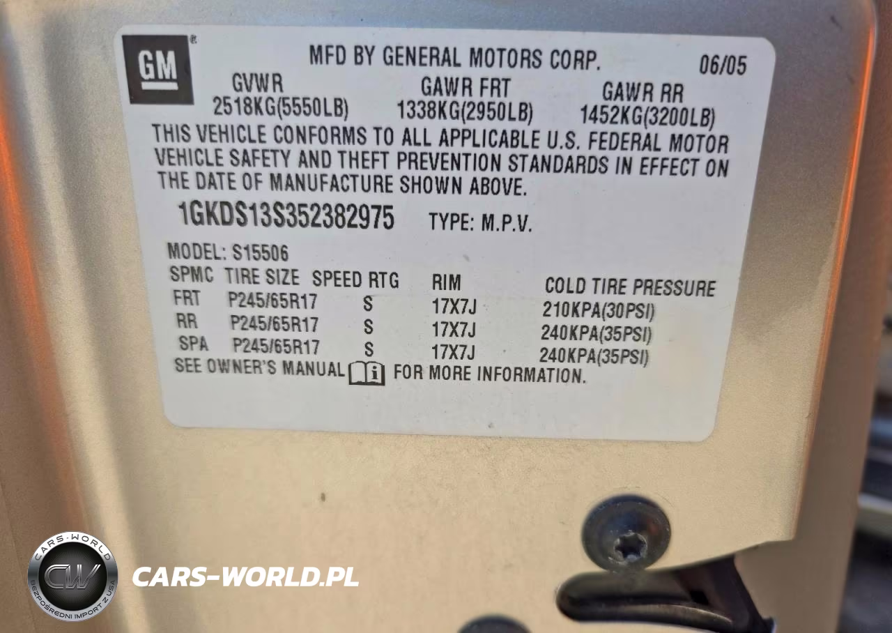 2005 GMC Envoy VIN:1GKDS13S352382975 - 12