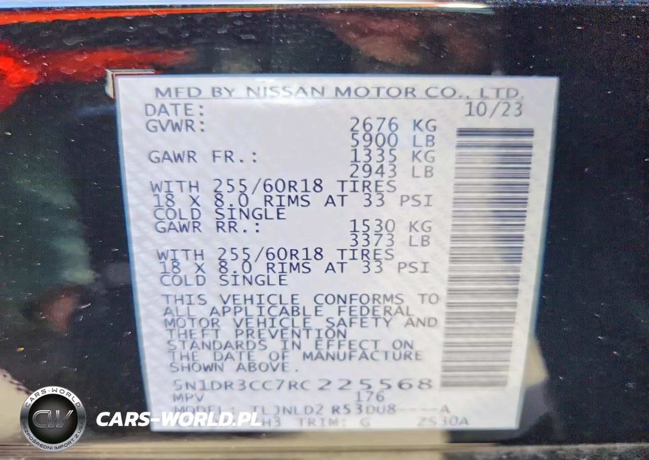 2024 Nissan Pathfinder Sl VIN:5N1DR3CC7RC225568 - 14