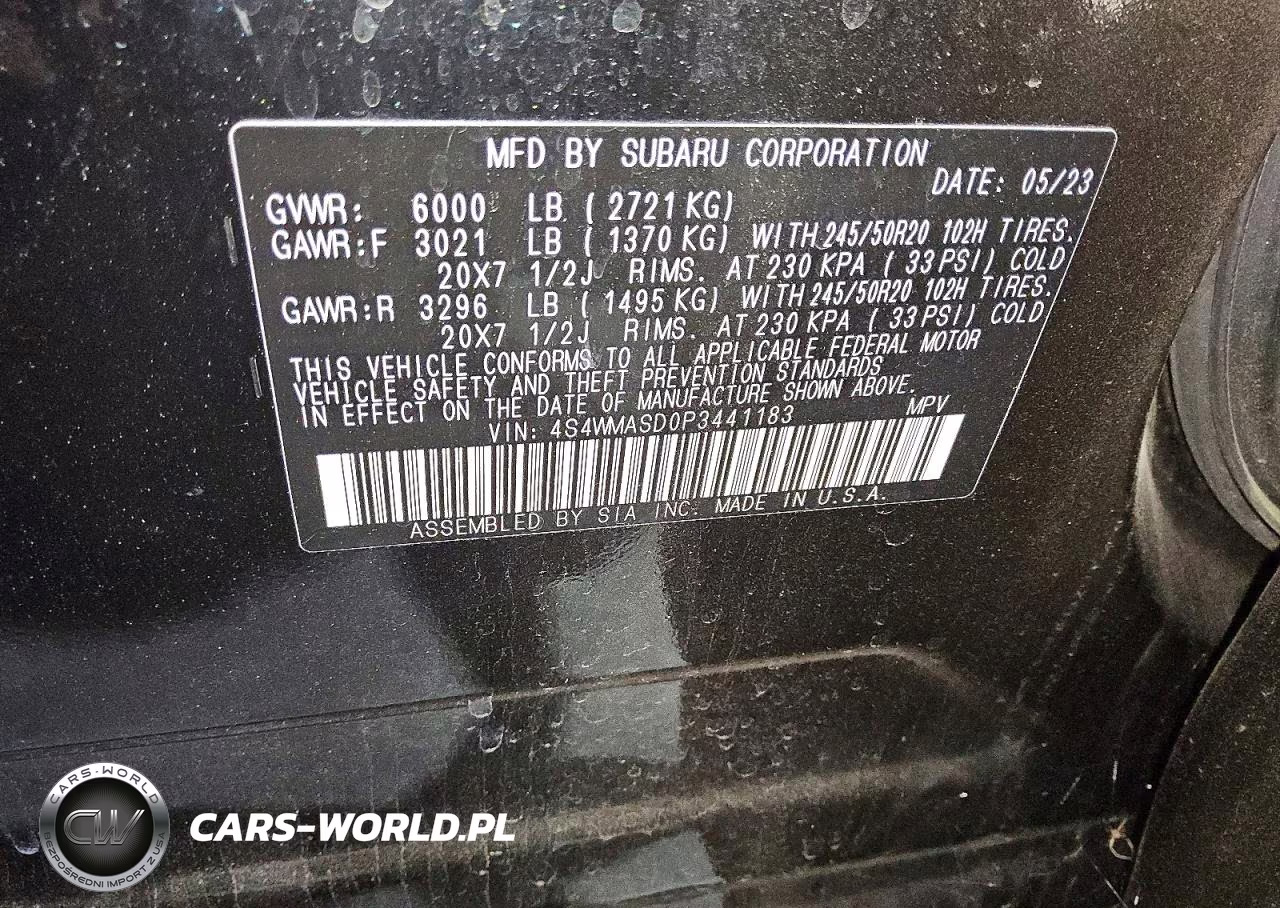 2023 Subaru Ascent Limited VIN:4S4WMASD0P3441183 - 13