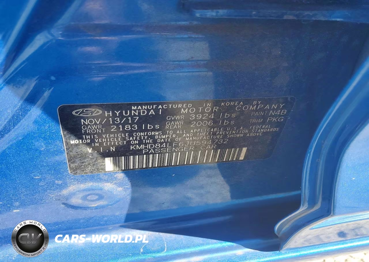 2018 Hyundai Elantra Sel VIN:KMHD84LF6JU594732 - 12