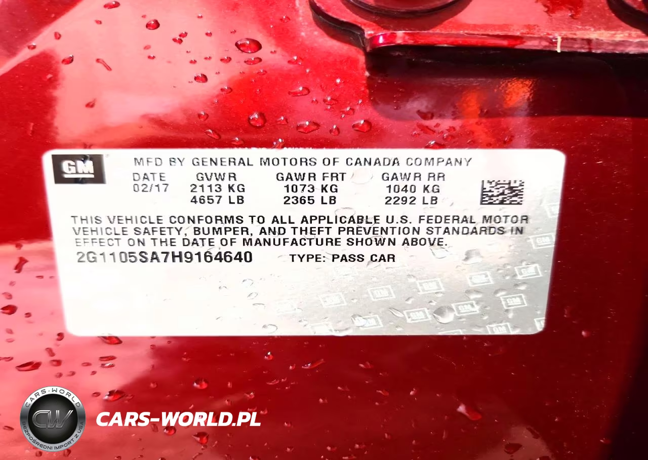 2017 Chevrolet Impala Lt VIN:2G1105SA7H9164640 - 12