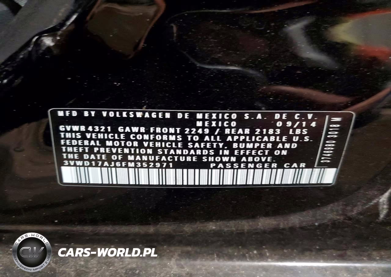 2015 Volkswagen Jetta Se VIN:3VWD17AJ6FM352971 - 13