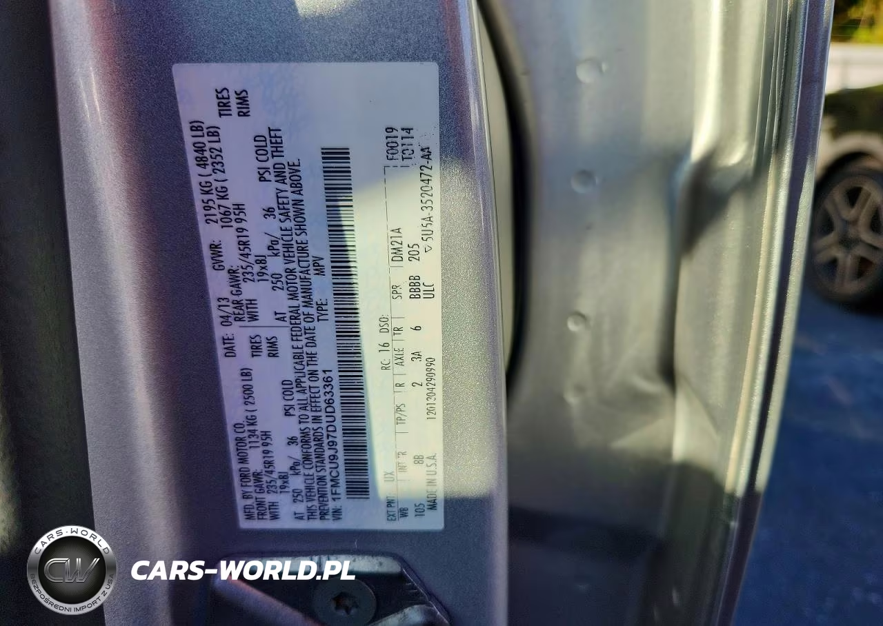 2013 Ford Escape Titanium VIN:1FMCU9J97DUD63361 - 12