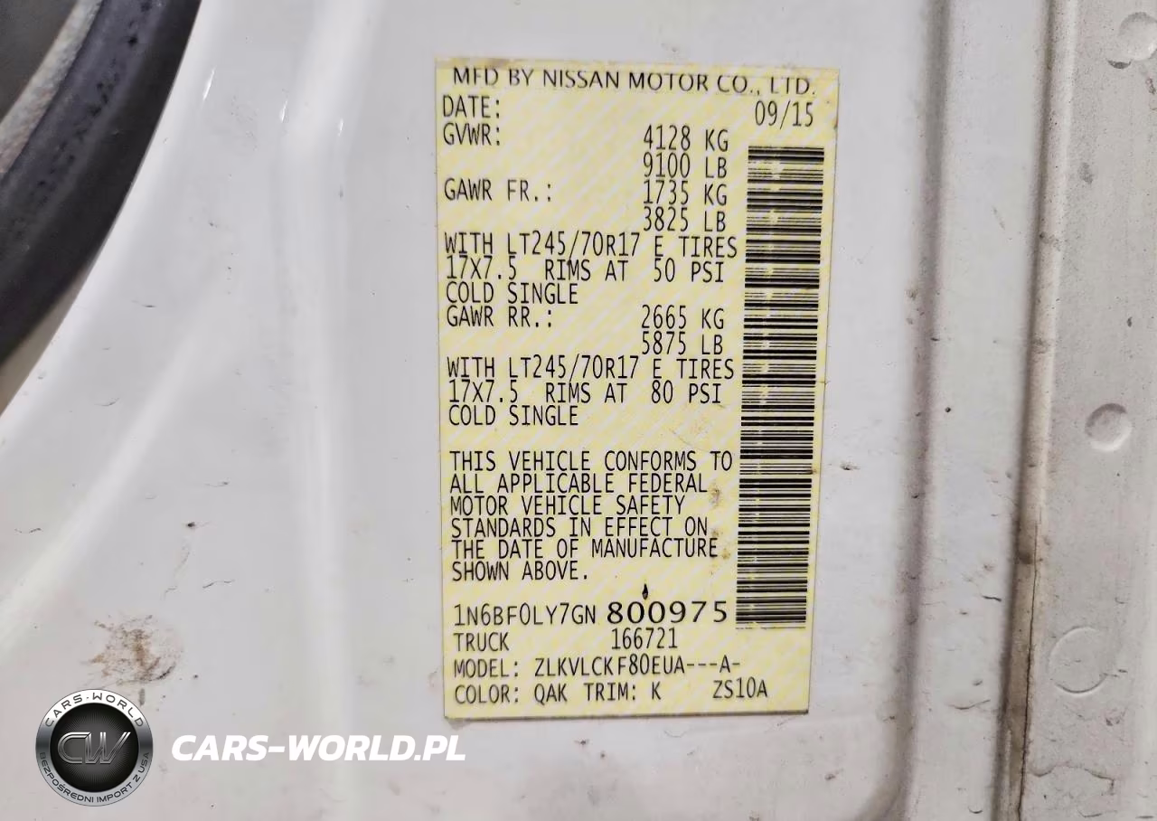 2016 Nissan Nv2500 Delivery Van VIN:1N6BF0LY7GN800975 - 13