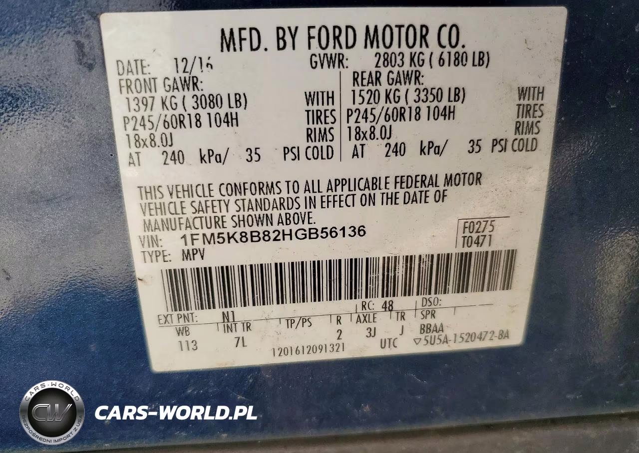 2017 Ford Explorer VIN:1FM5K8B82HGB56136 - 13