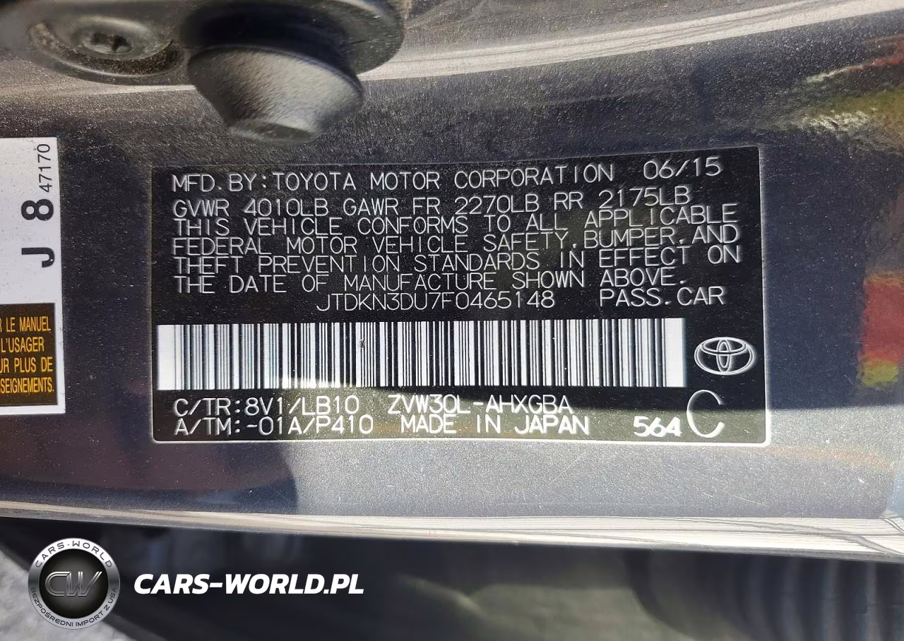 2015 Toyota Prius Four VIN:JTDKN3DU7F0465148 - 12