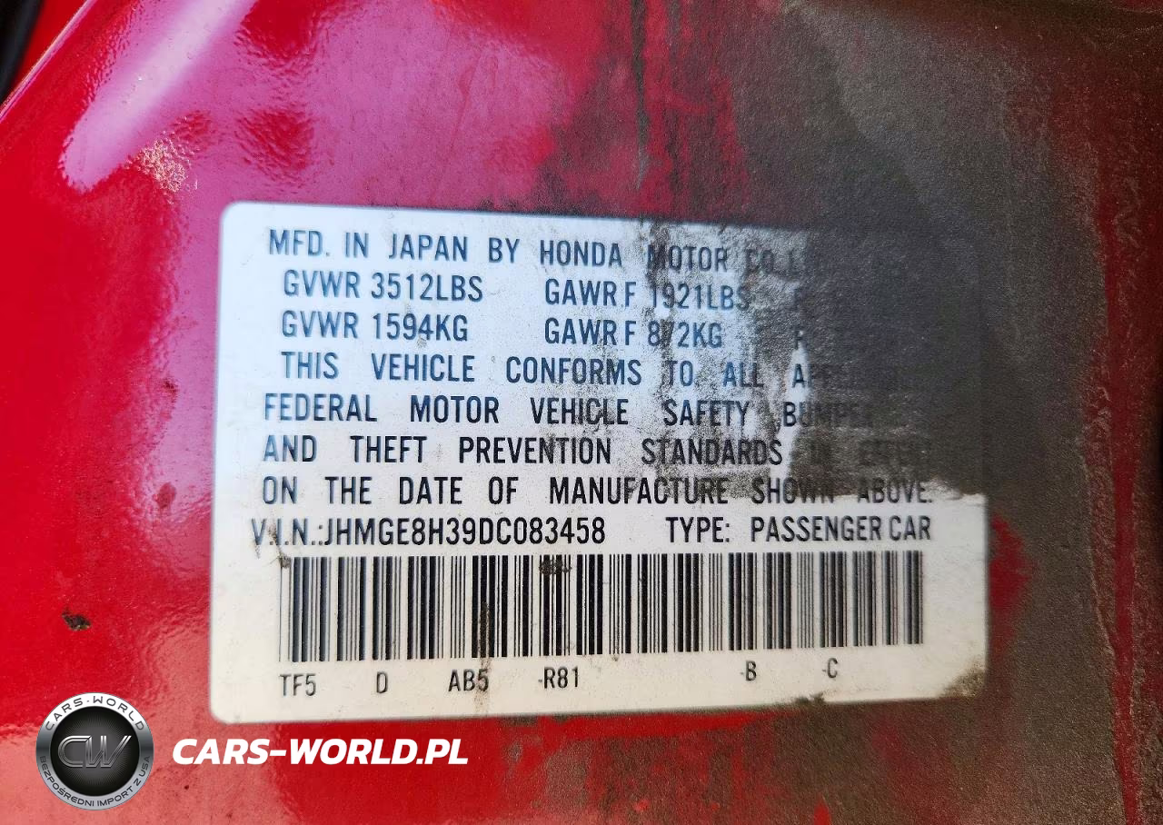 2013 Honda Fit VIN:JHMGE8H39DC083458 - 12