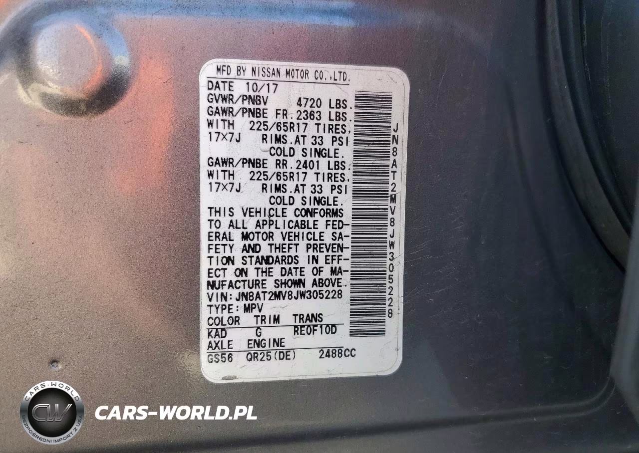 2018 Nissan Rogue Sv VIN:JN8AT2MV8JW305228 - 13