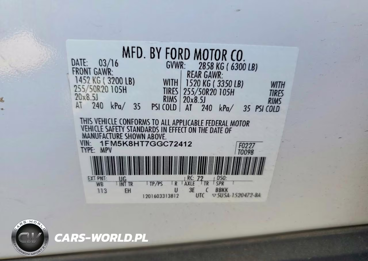 2016 Ford Explorer Platinum VIN:1FM5K8HT7GGC72412 - 14