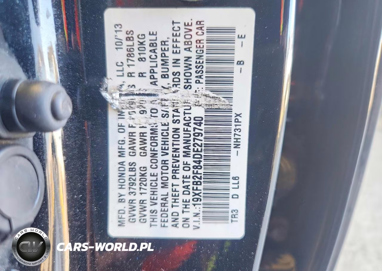 2013 Honda Civic Ex VIN:19XFB2F84DE279740 - 12