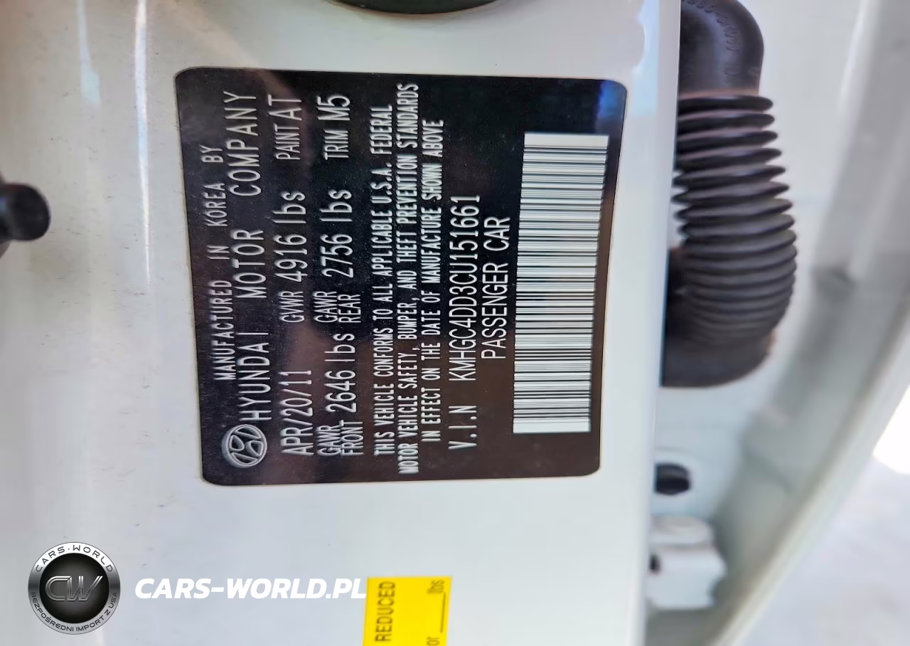 2012 Hyundai Genesis 3.8L VIN:KMHGC4DD3CU151661 - 13