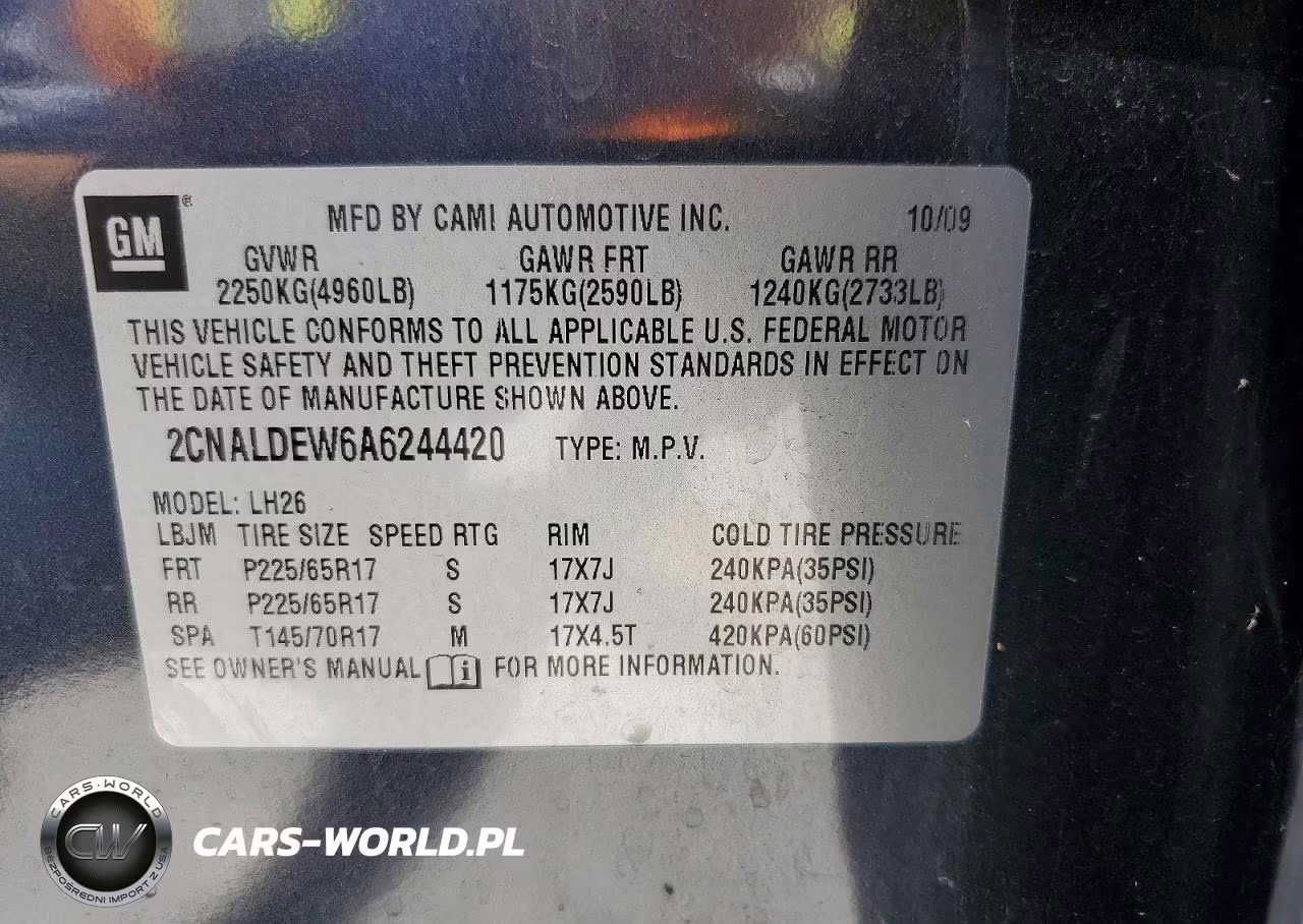 2010 Chevrolet Equinox Lt VIN:2CNALDEW6A6244420 - 13