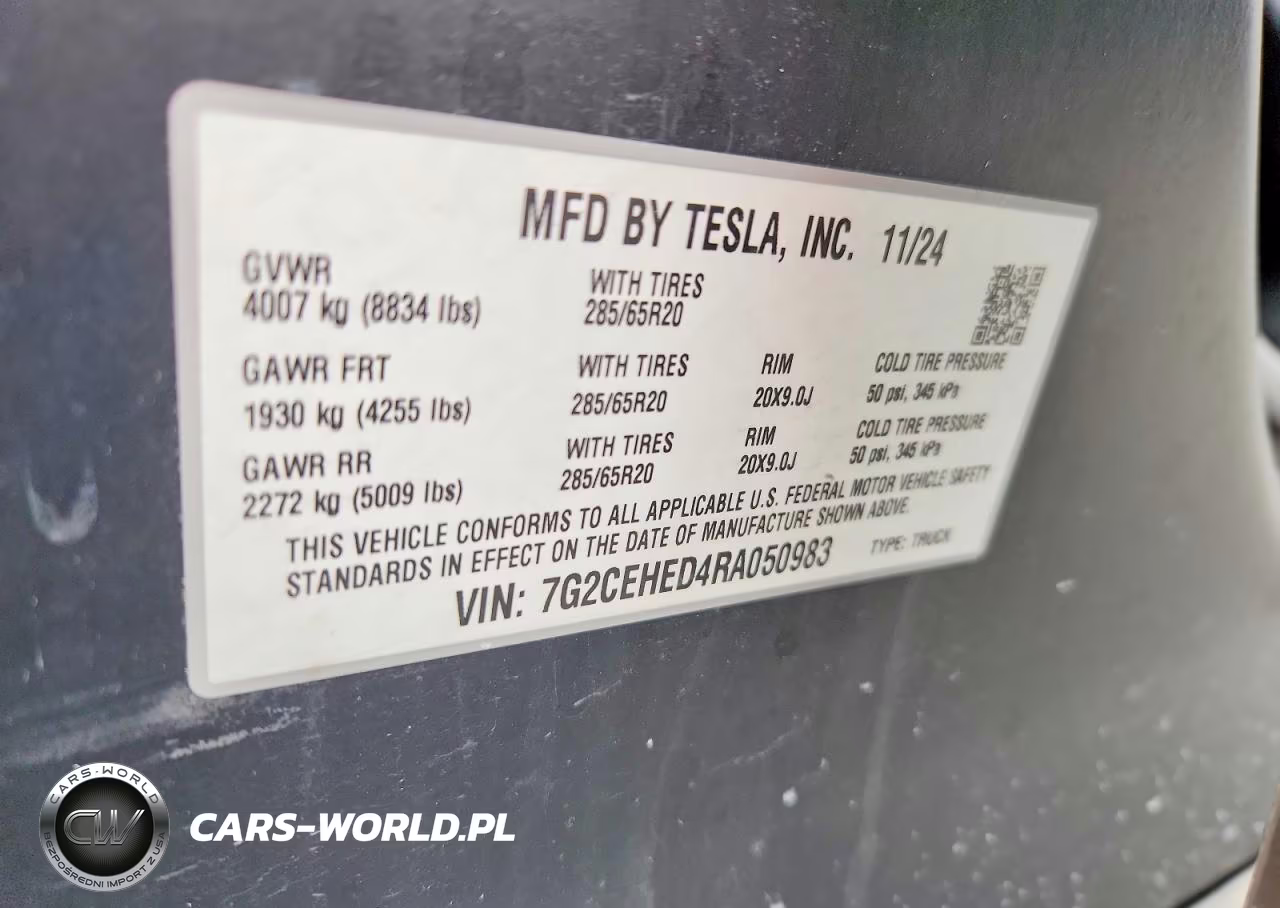 2024 Tesla Cybertruck All-Wheel Drive VIN:7G2CEHED4RA050983 - 12