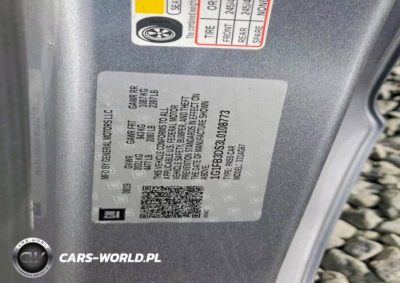 2020 Chevrolet Camaro Ls VIN:1G1FB3DS3L0108773 - 12