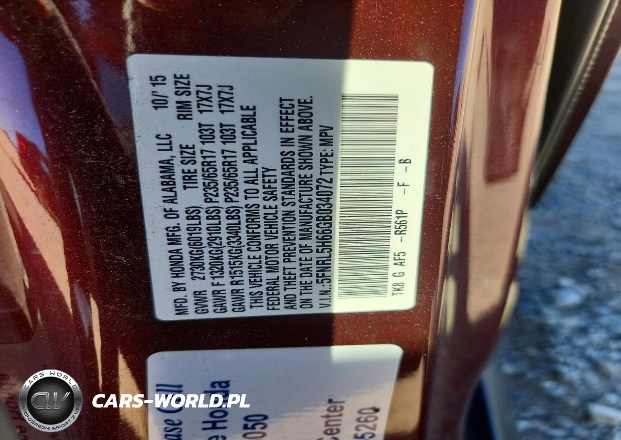 2016 Honda Odyssey Exl VIN:5FNRL5H66GB034072 - 13