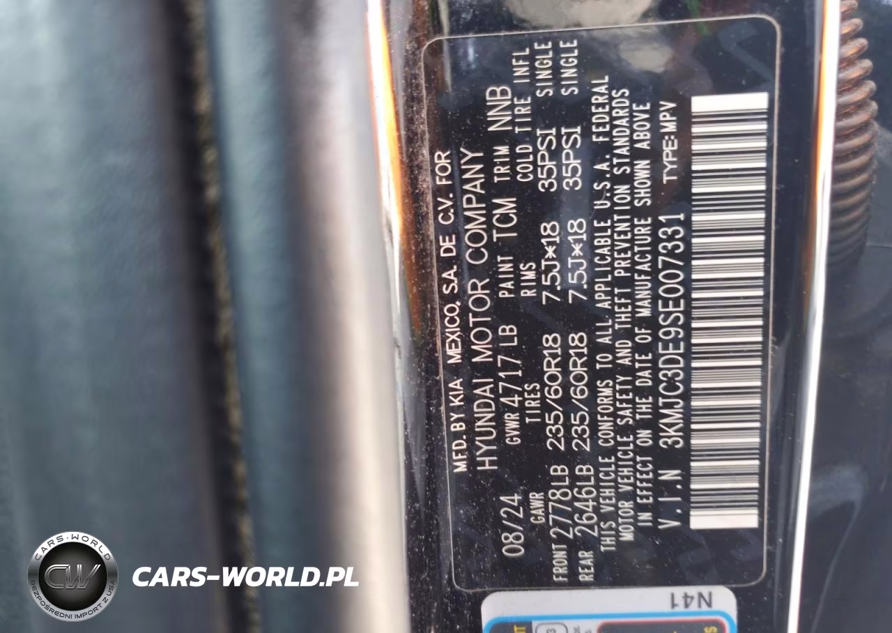 2025 Hyundai Tucson Sel VIN:3KMJC3DE9SE007331 - 13