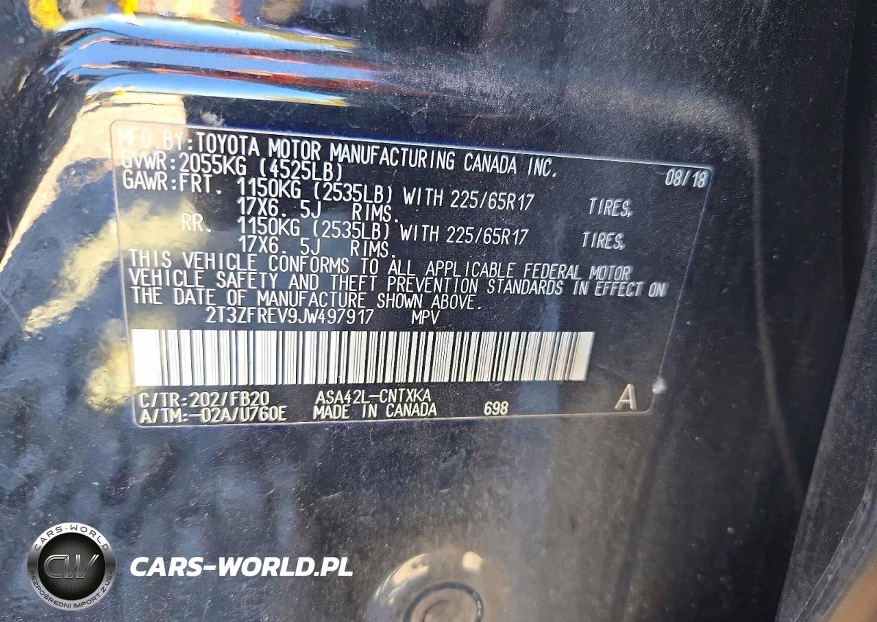2018 Toyota Rav4 Le VIN:2T3ZFREV9JW497917 - 13