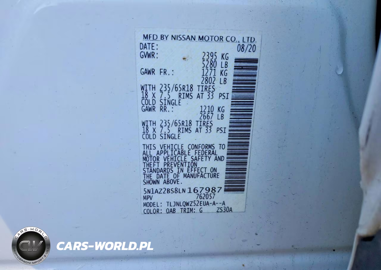 2020 Nissan Murano Sv VIN:5N1AZ2BS8LN167987 - 13