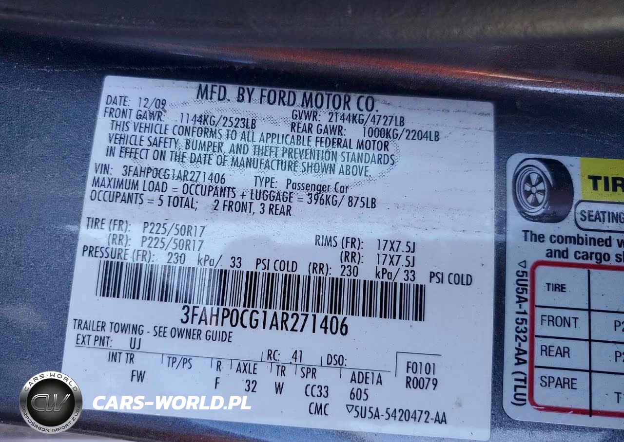 2010 Ford Fusion Sel VIN:3FAHP0CG1AR271406 - 12