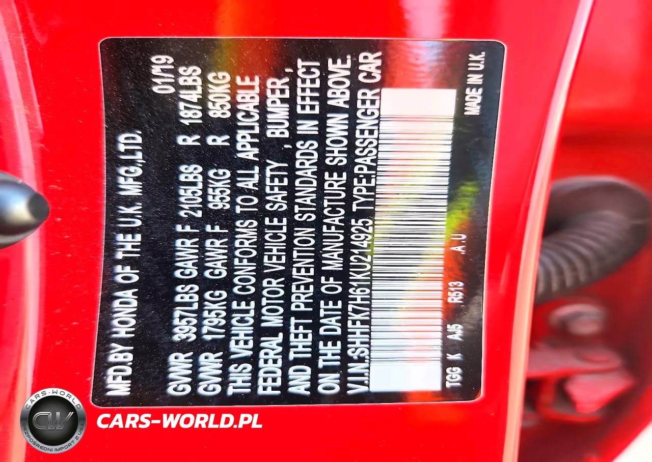 2019 Honda Civic Ex VIN:SHHFK7H61KU214925 - 12