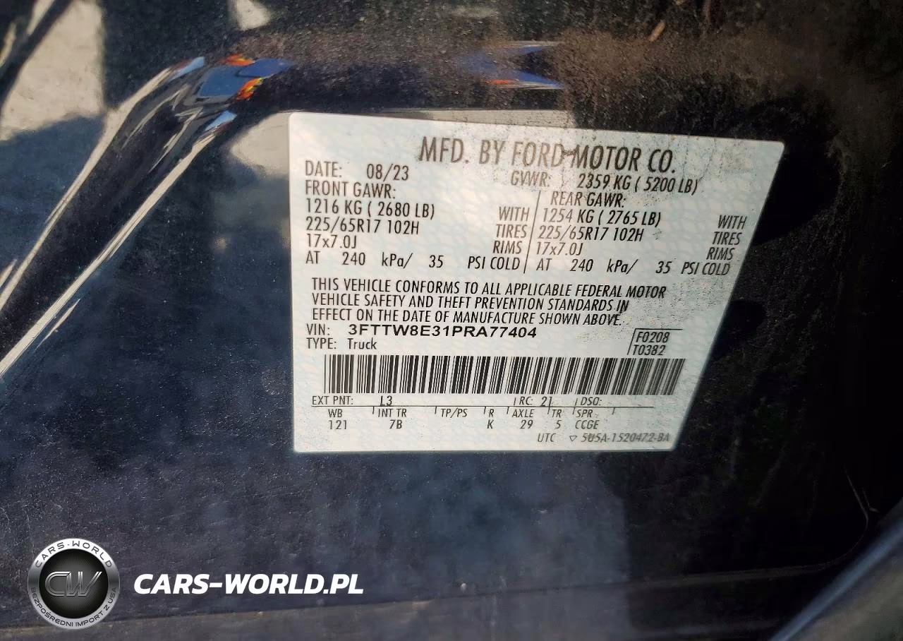 2023 Ford Maverick Xl VIN:3FTTW8E31PRA77404 - 12
